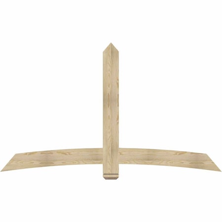 Ekena Millwork Bellingham Rough Sawn Timber Gable Bracket, Douglas Fir, 84"W x 49"H x 2"D x 6"F, 14/12 Pitch GBW084X49X0206BEL00RDF